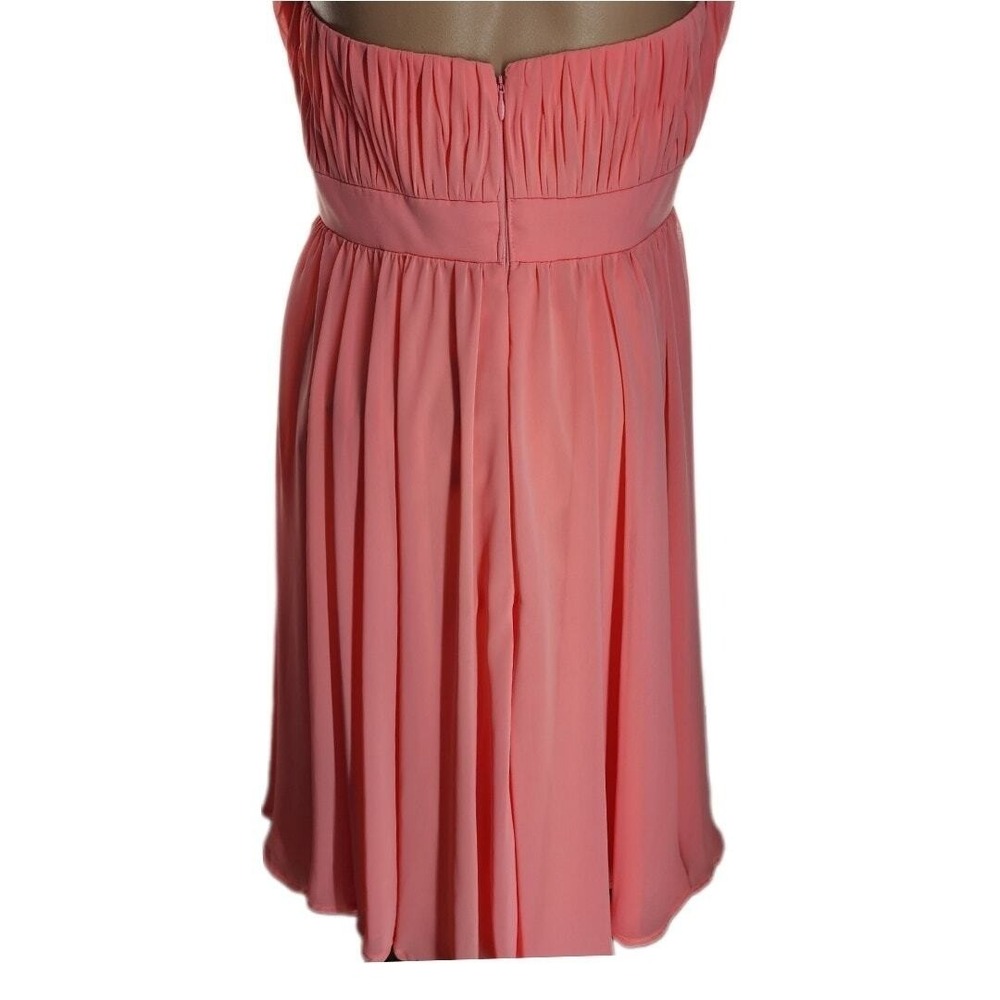 Mori Lee Strapless Dress Women's 12 Cantelope Above Knee Barbiecore Classiccore - Picture 3 of 11